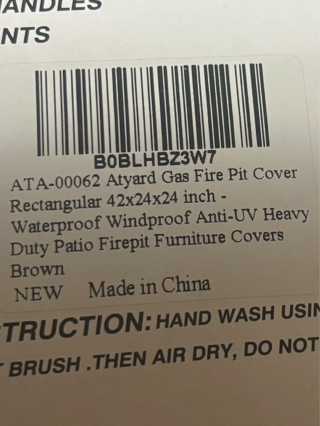 Atyard Rectangular Gas Fire Pit Cover 42x24x24 inch Brown - photo 4