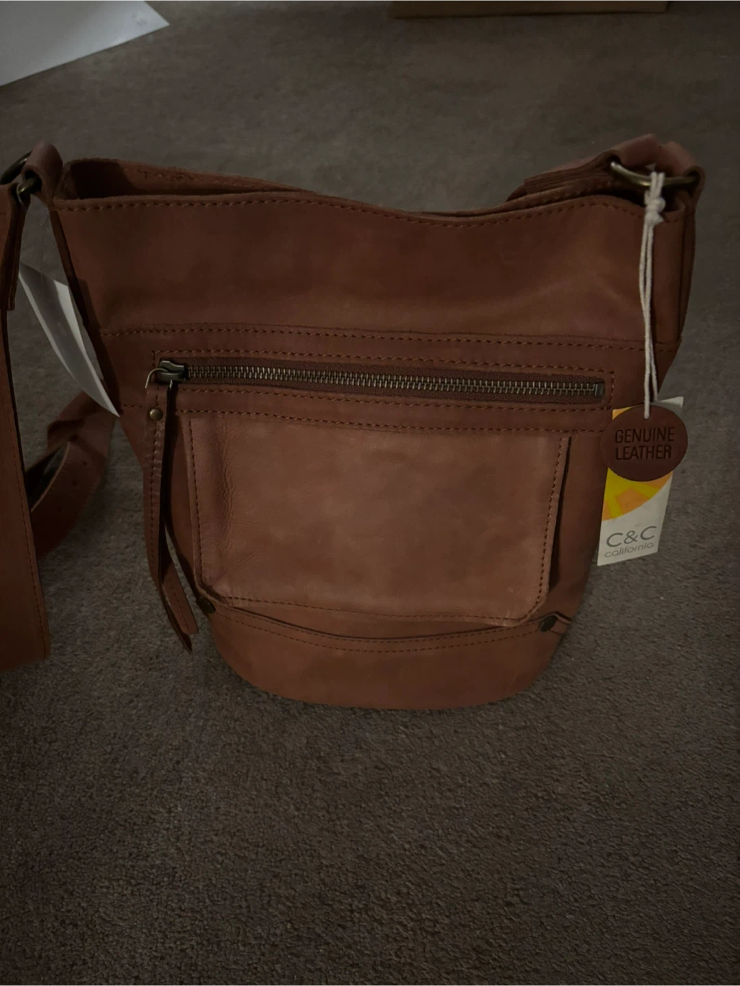 C&C California Genuine Leather Shoulder Bag
