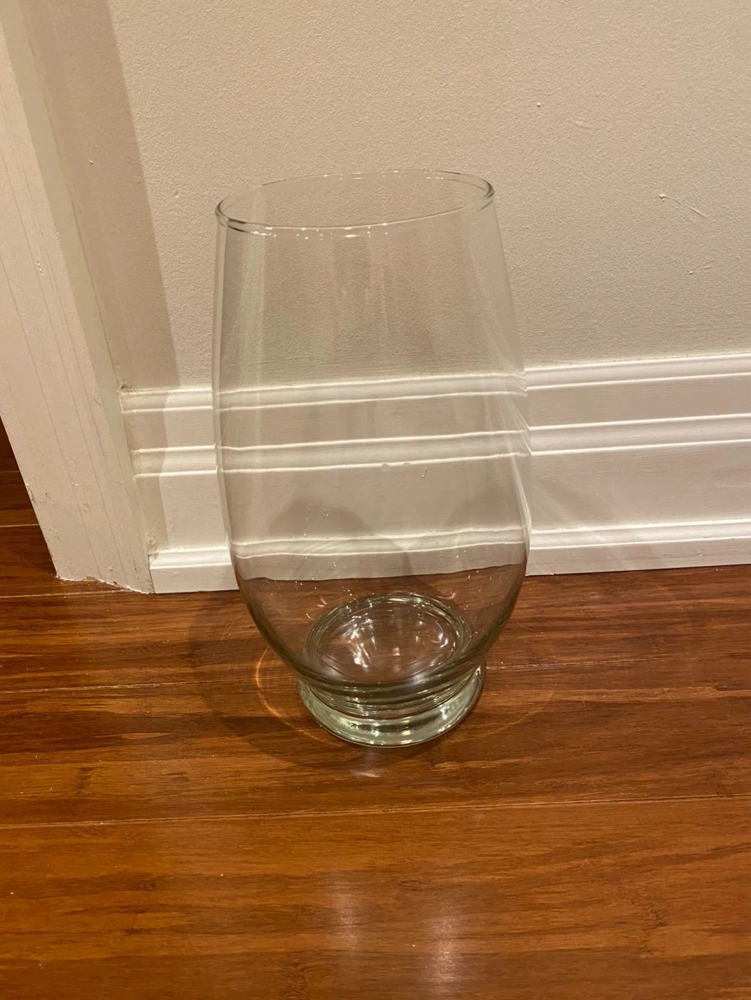 Large Clear Glass Vase