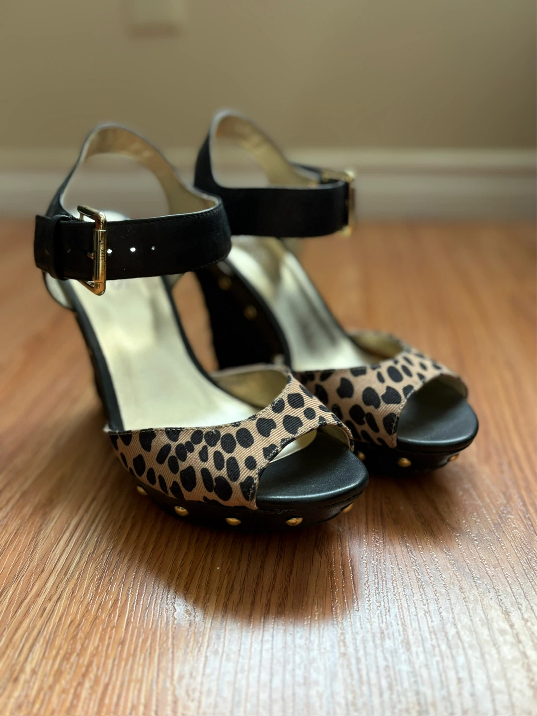 Guess Leopard Print Wedge Sandals - photo 3