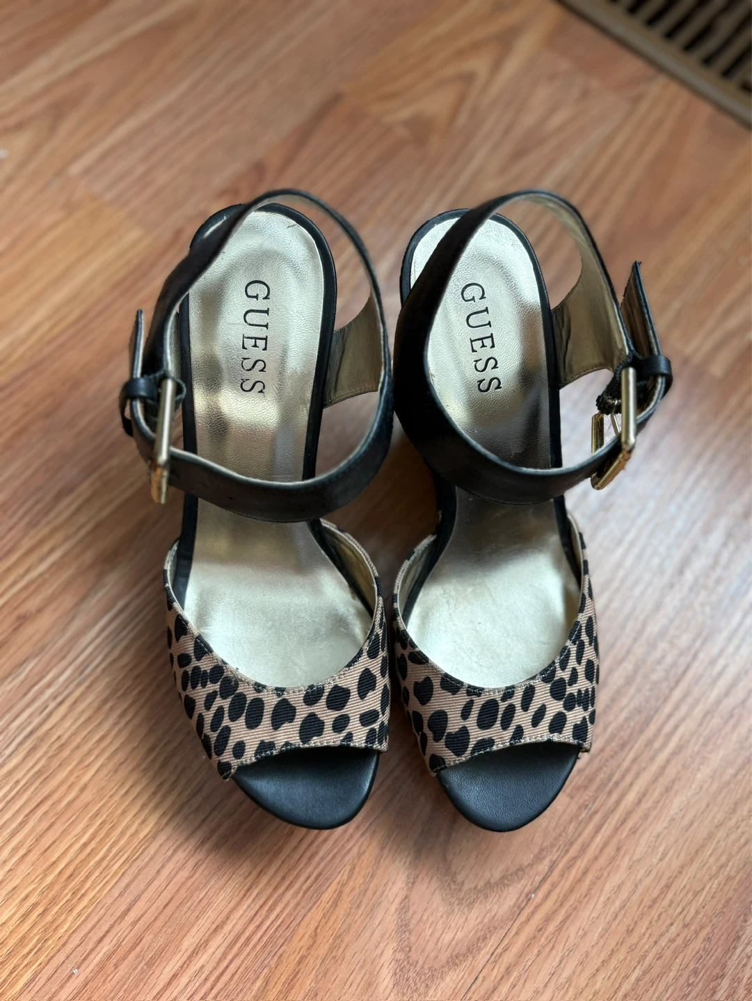 Guess Leopard Print Wedge Sandals - photo 5