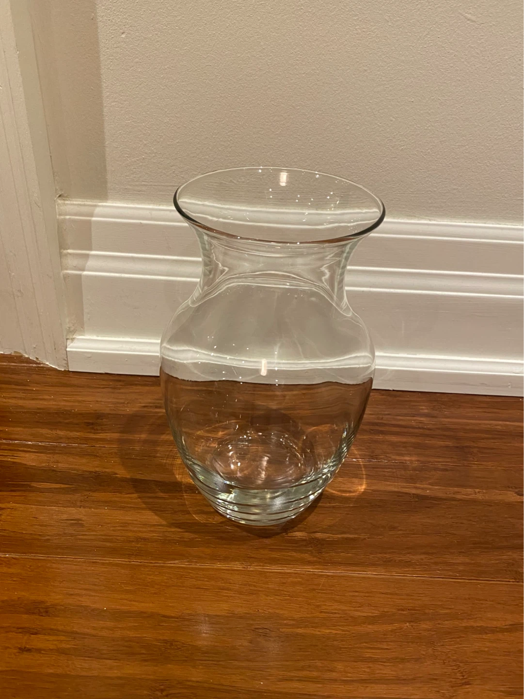 Clear Glass Vase 8”