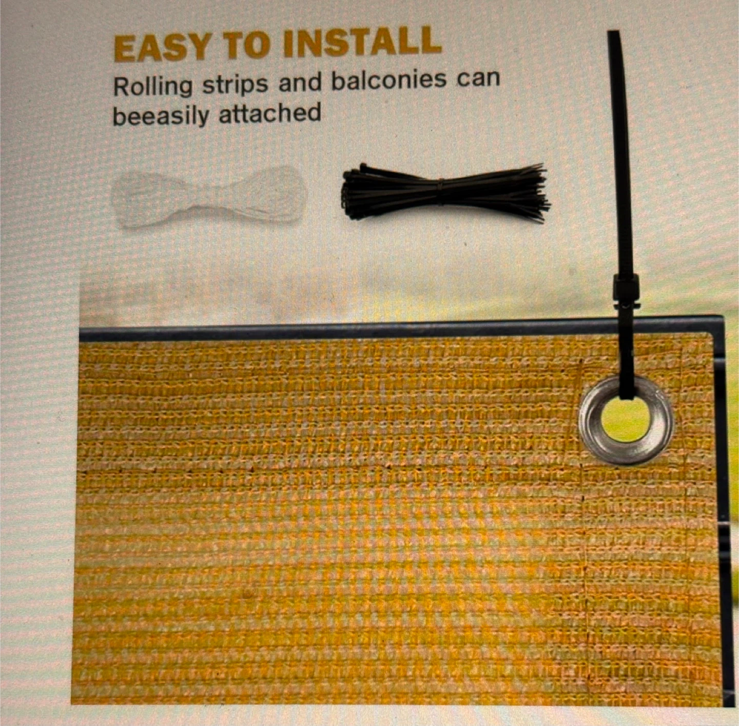 Balcony Privacy Screen Fence Windscreen Weather Cover - photo 2