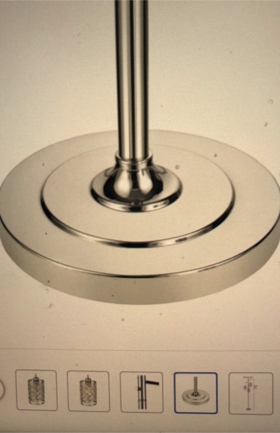 Silver Floor Lamp with Crystal Lampshade - photo 2