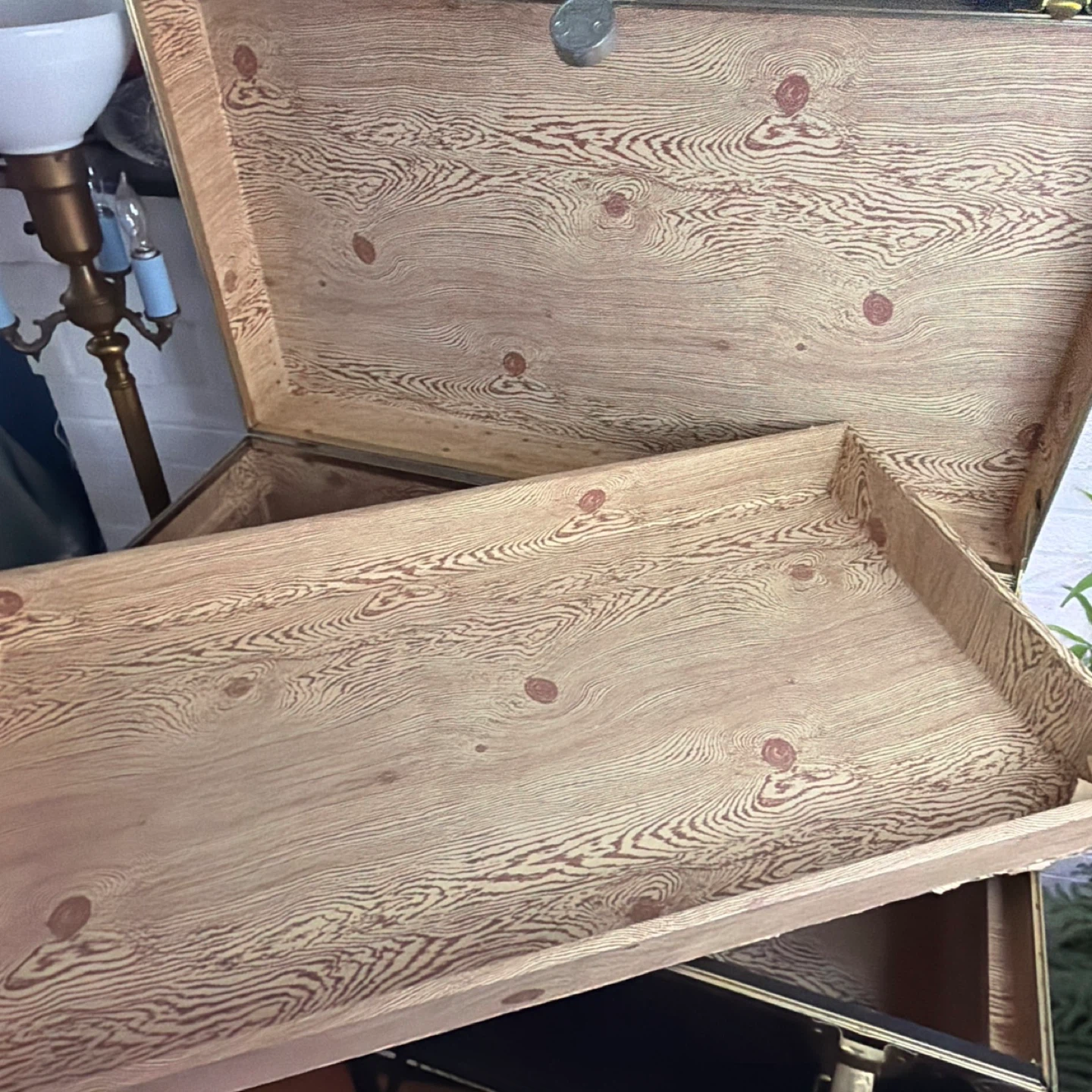 Vintage Steamer Trunk Storage Chest - photo 2