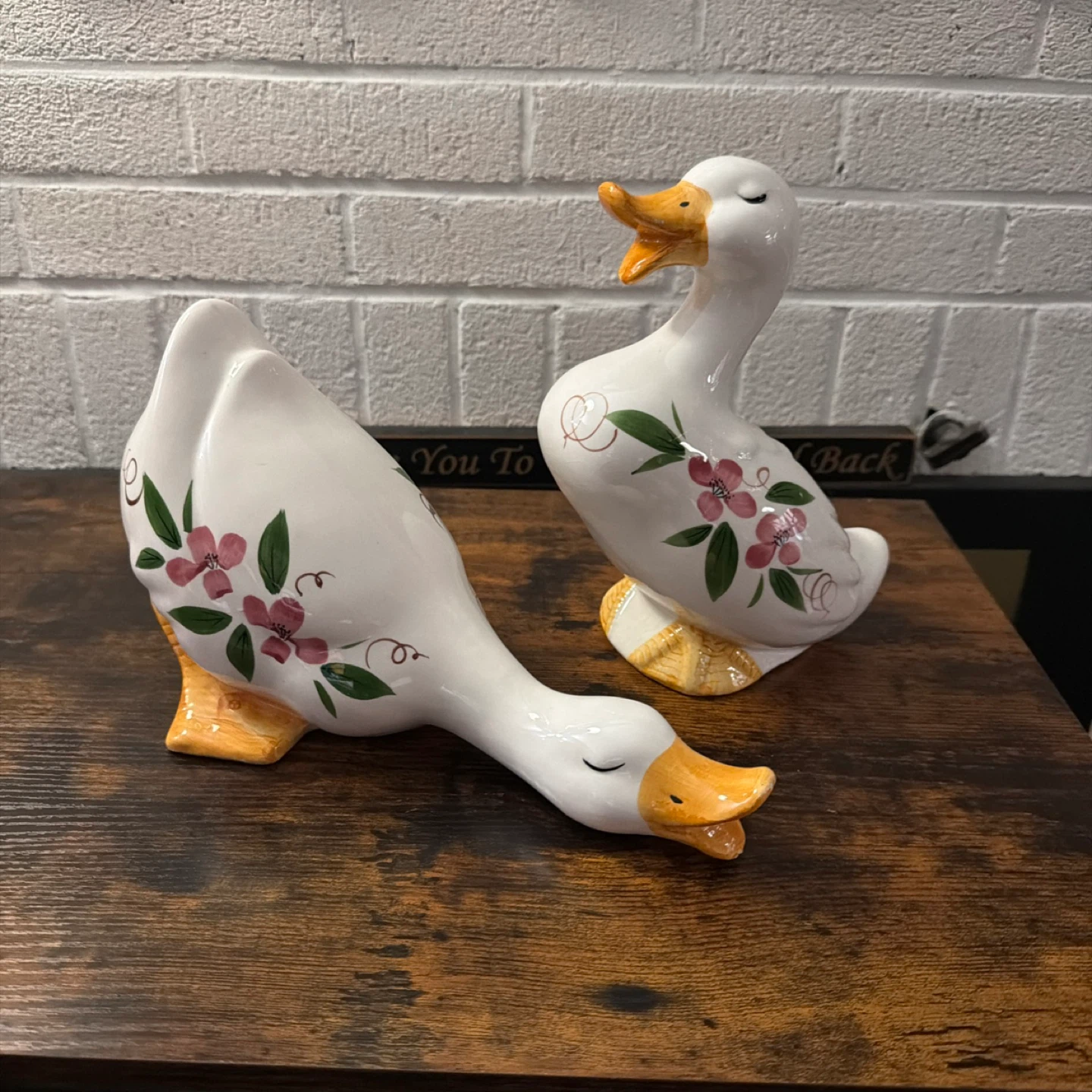Vintage Ceramic Duck Figurines - Set of 2