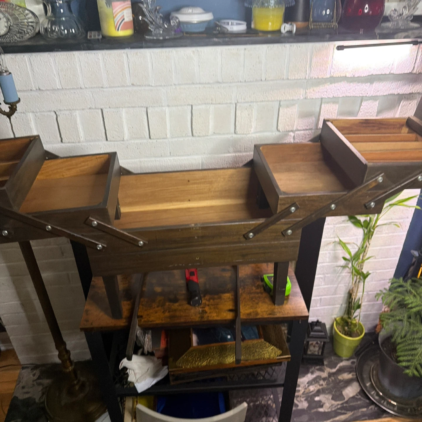 Wooden Singer Sewing Box Organizer - photo 2