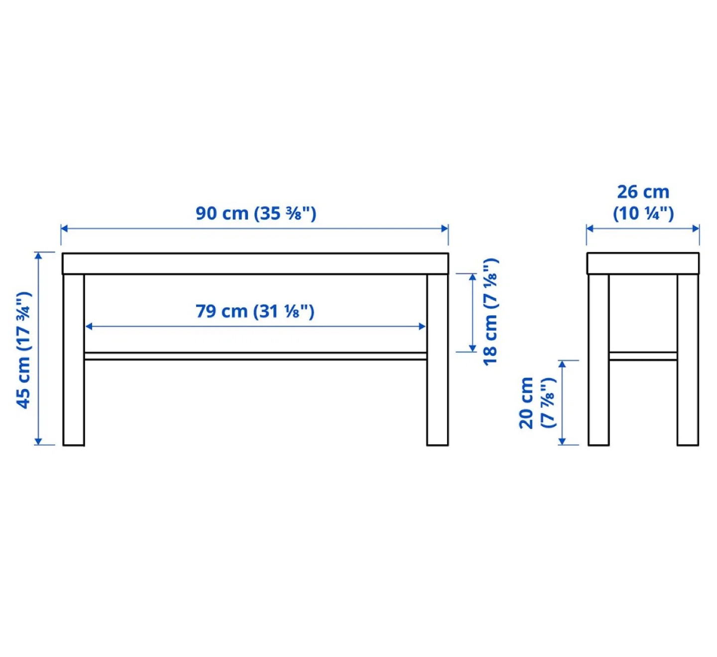 IKEA LACK TV Bench - White