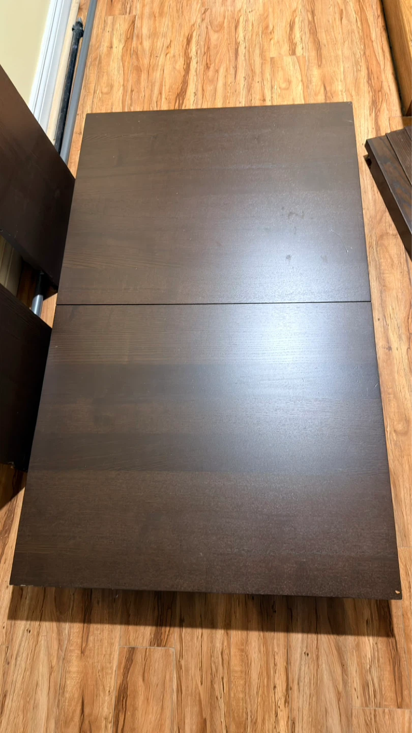Dark Brown Extendable Dining Table - photo 3