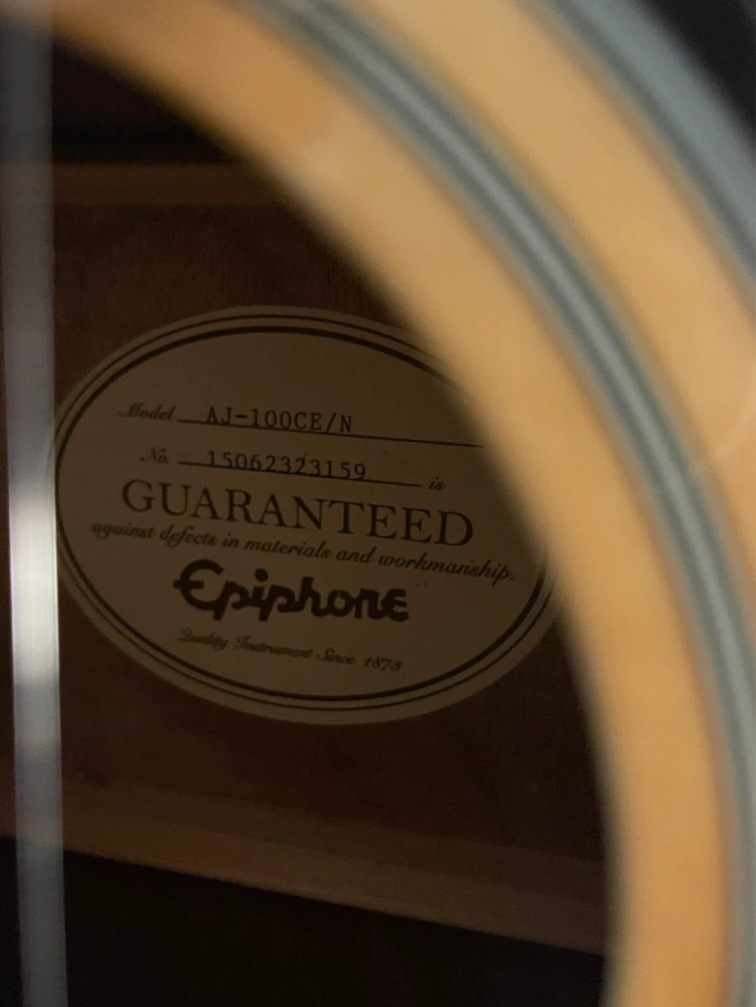 Epiphone AJ100CE Acoustic Electric Guitar - photo 3