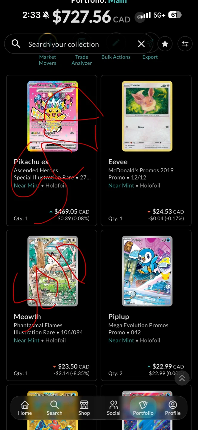 Various Pokemon Cards
