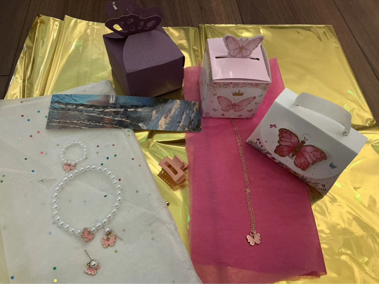 Pink Digital Watch with Butterfly Jewelry Set - photo 4