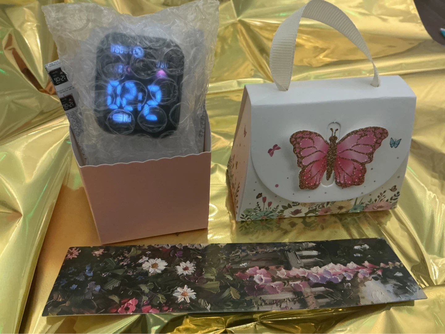 Pink Digital Watch with Butterfly Jewelry Set - photo 3