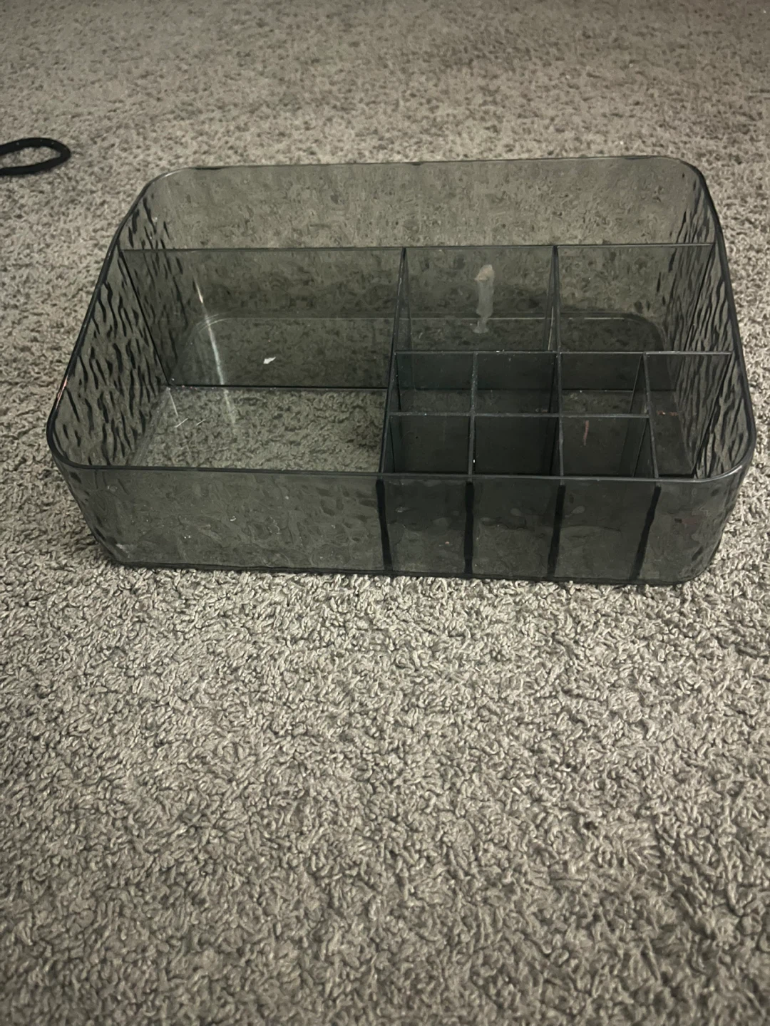Dark Grey Multi-Compartment Organizer Tray