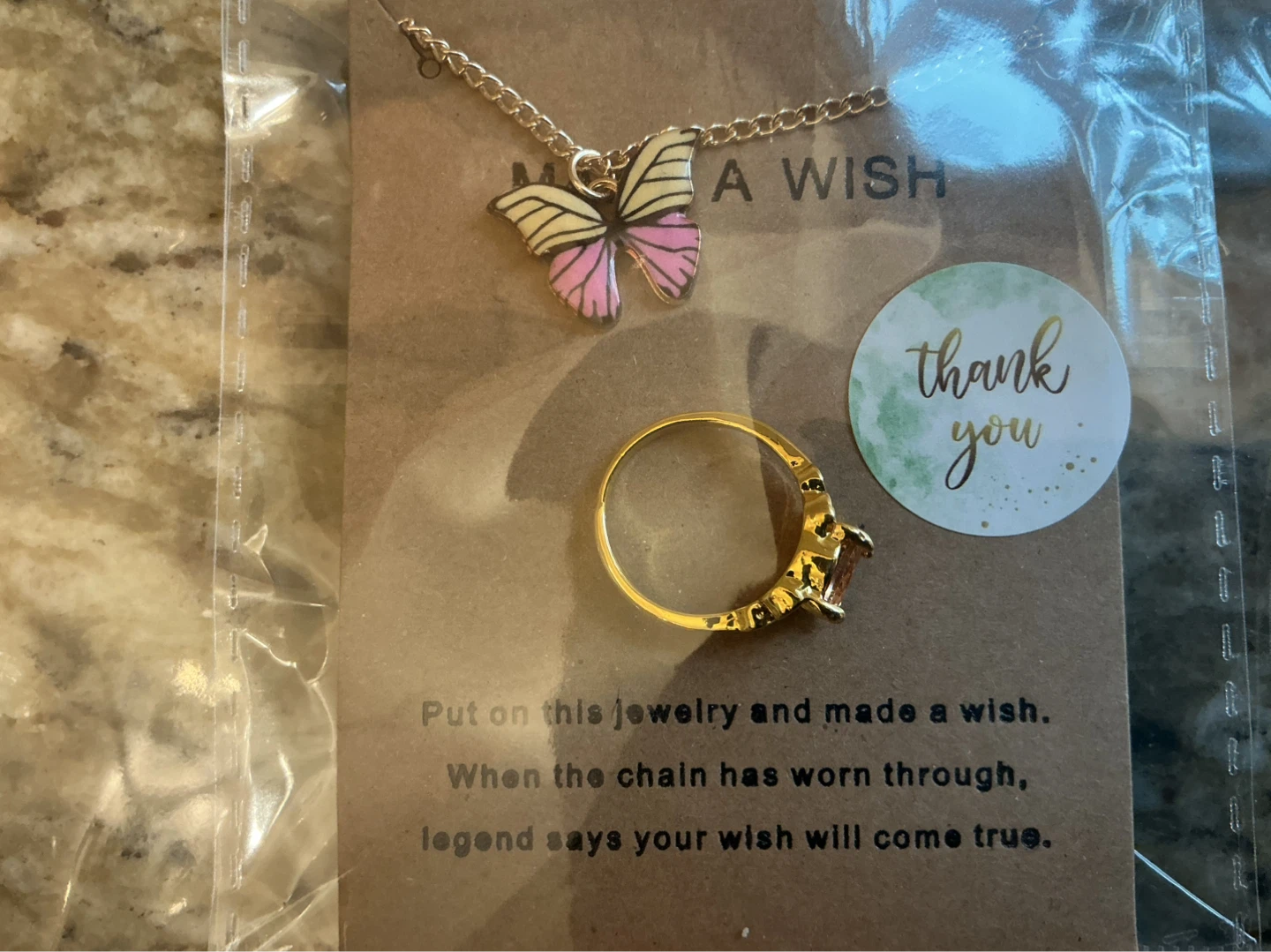 Birthday or any occasions,Necklace and Ring Set