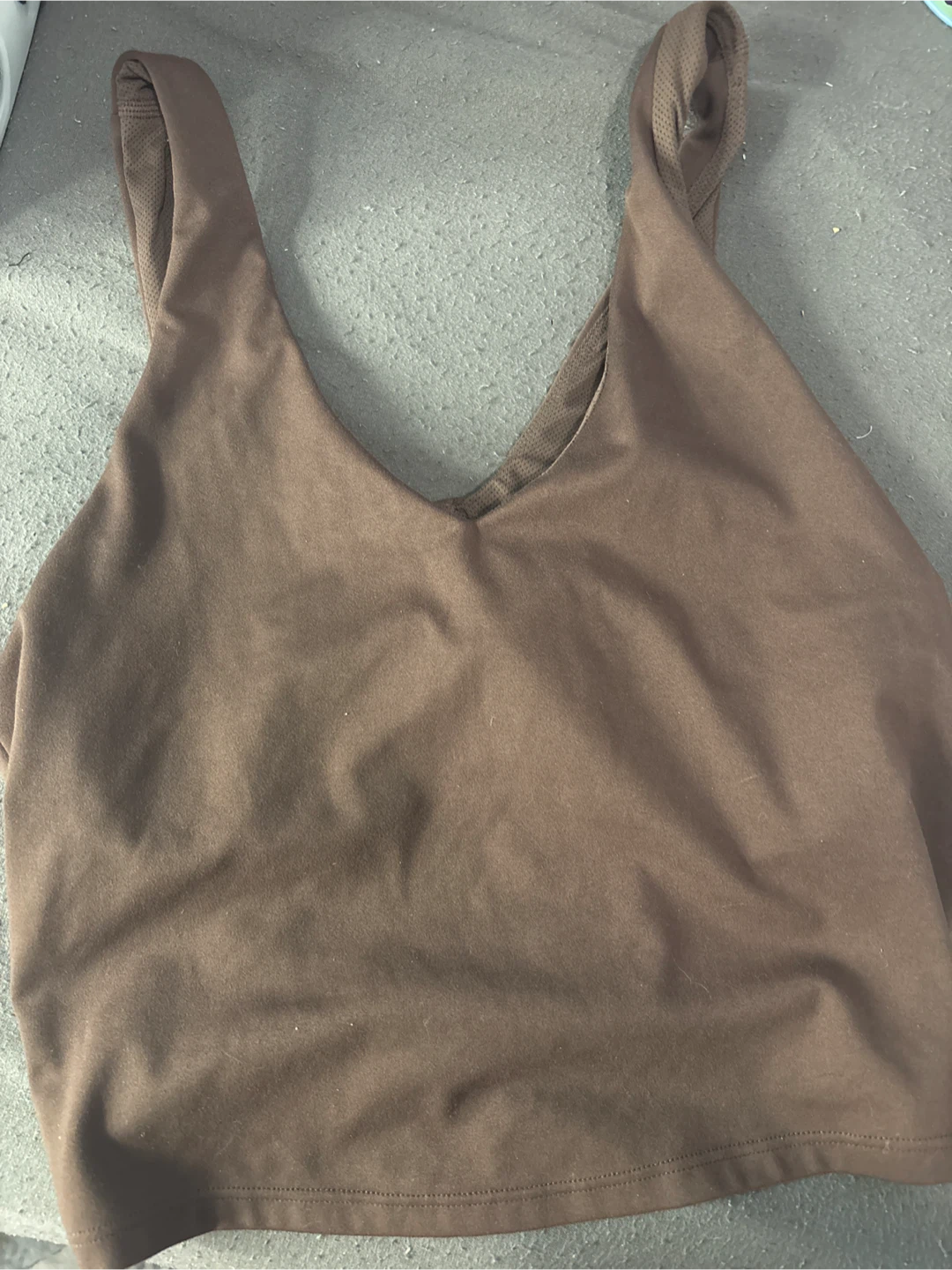Brown Sports Bra Tank Top