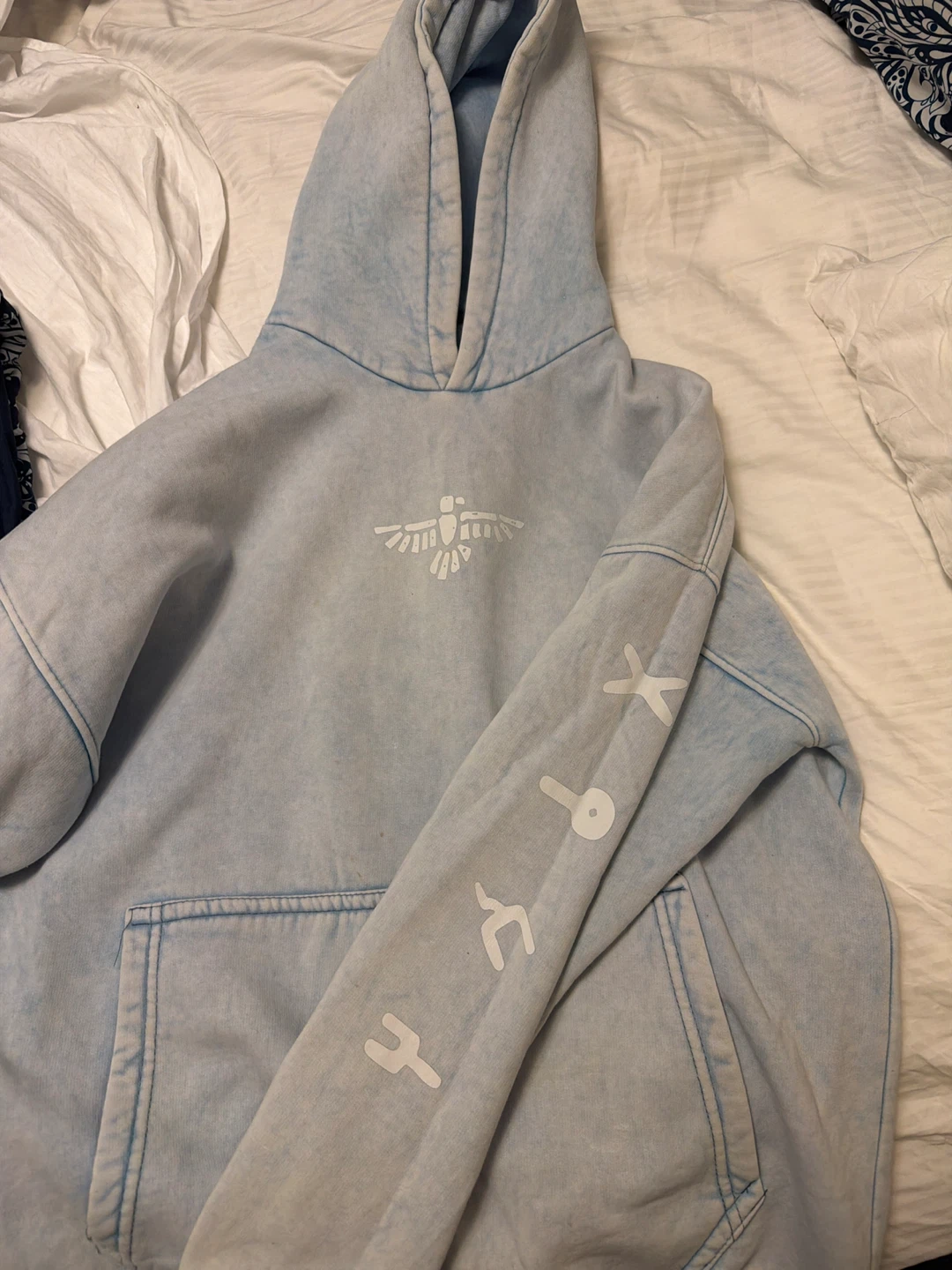 Blue Acid Wash Hoodie - photo 2