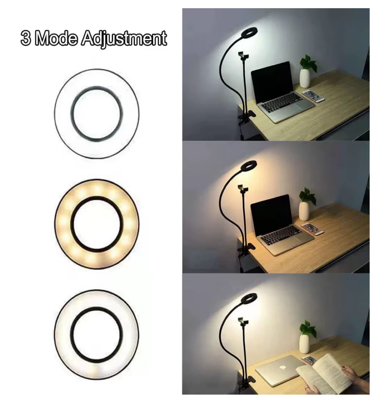 Coret Ring Light with Smartphone Holder - Black - photo 3