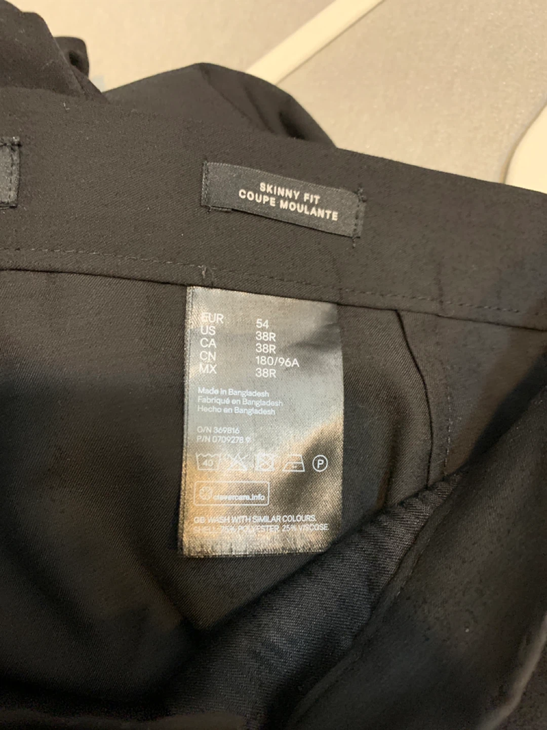 H&M Skinny Fit Dress Pants Black CA 38R - photo 4