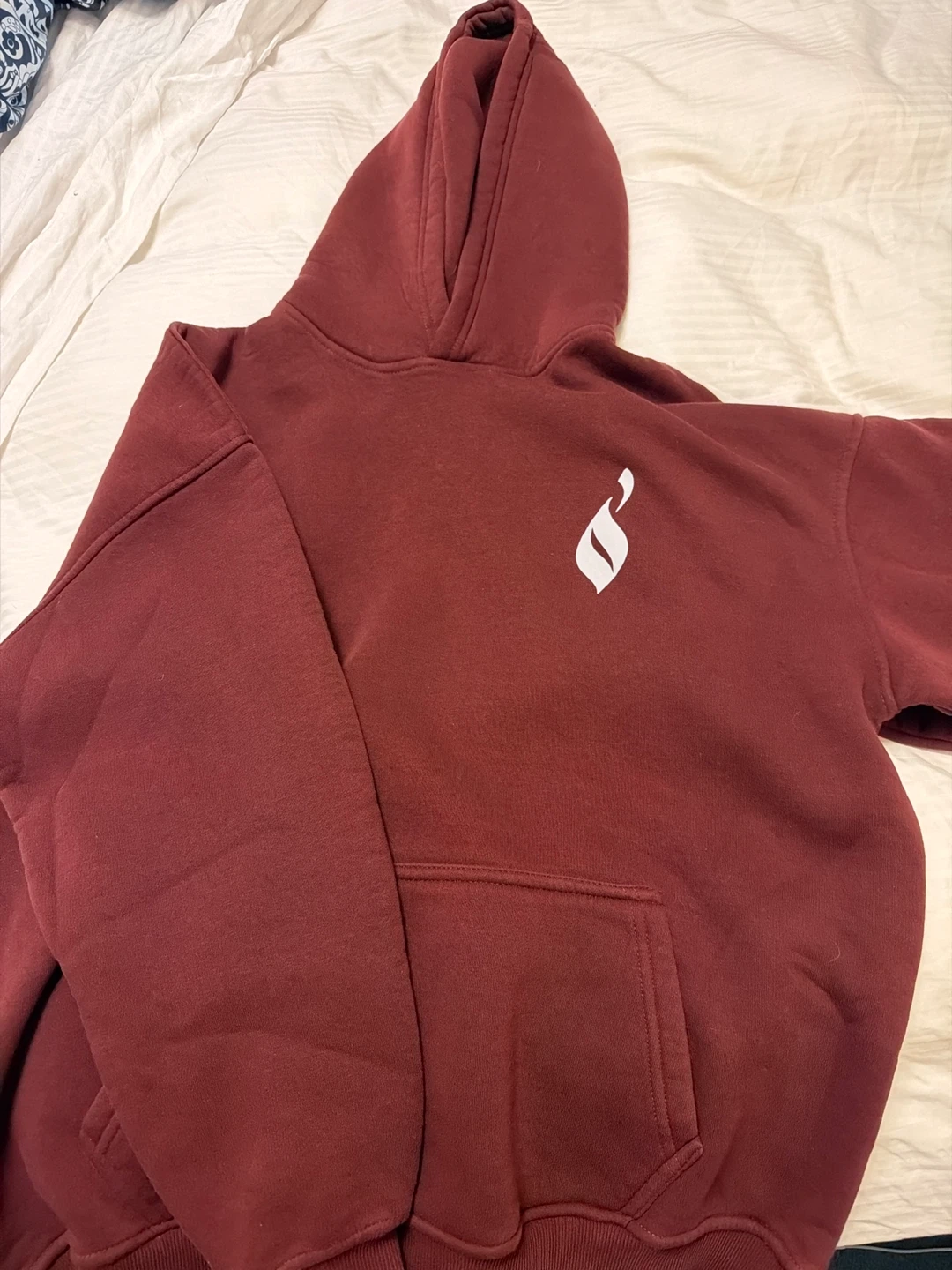 QADIM Stamp Graphic Hoodie - Maroon - photo 2
