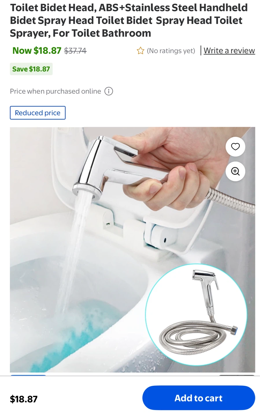 Handheld Toilet Bidet Spray Head