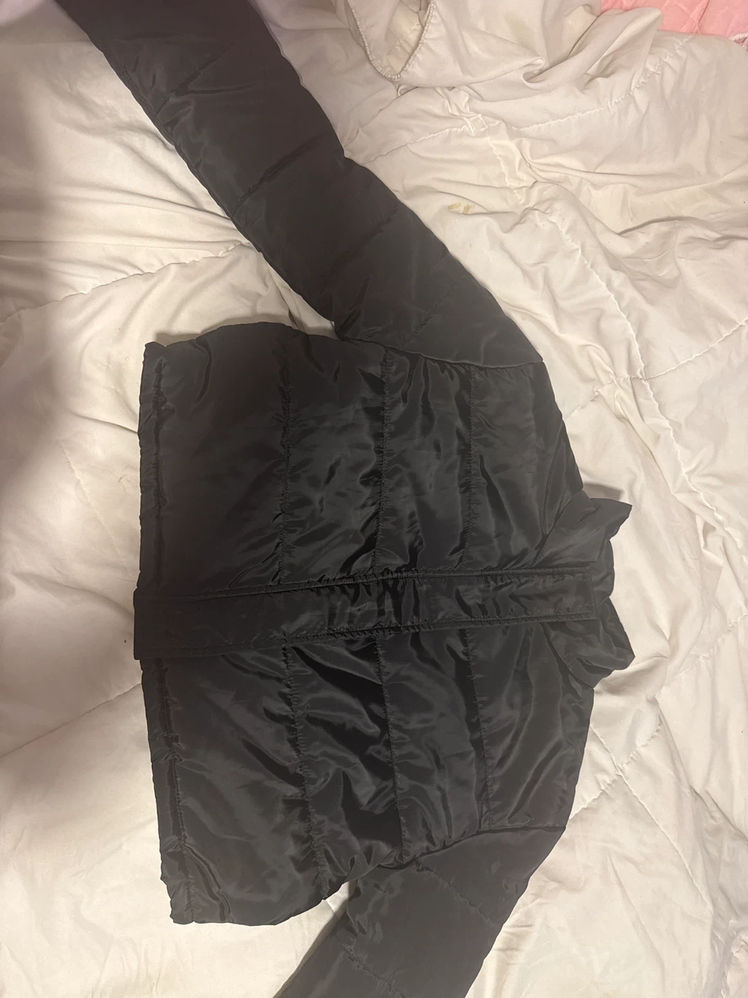 PrettyLittleThing Black Puffer Jacket Size 0