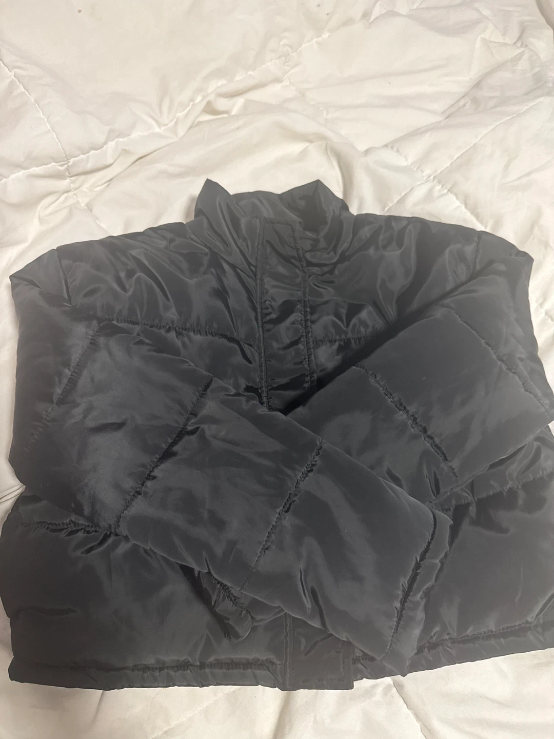 PrettyLittleThing Black Puffer Jacket Size 0 - photo 3
