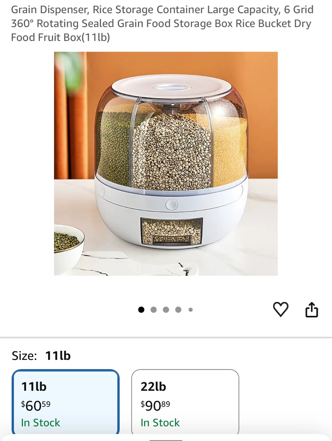 11lb Rotating Grain Dispenser