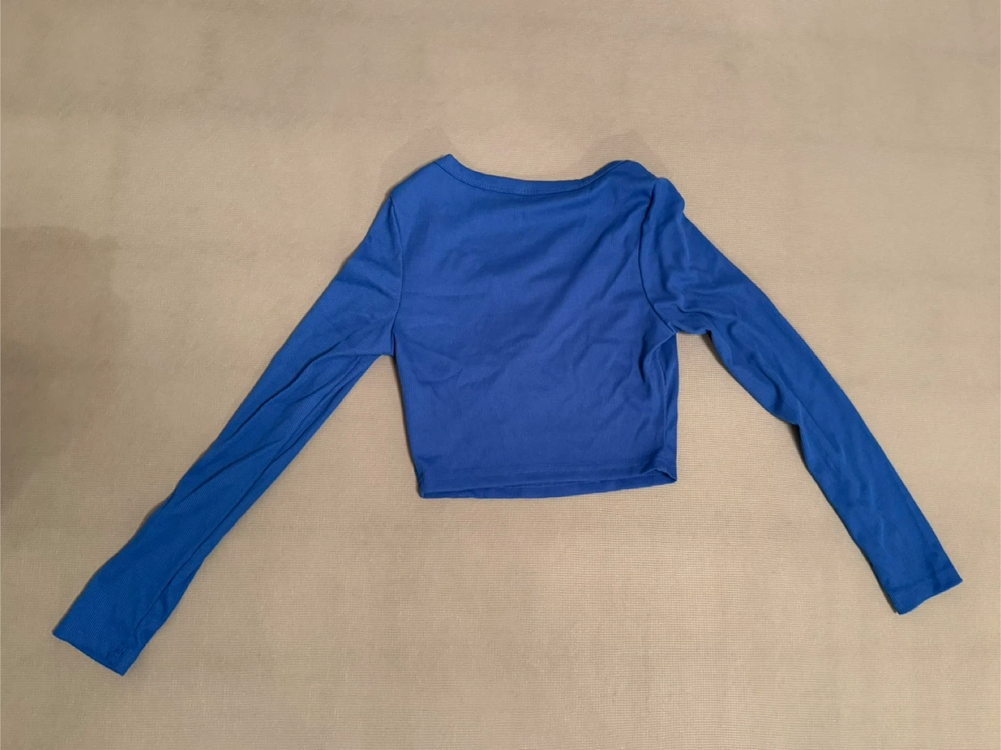 Blue long sleeve crop top - photo 2