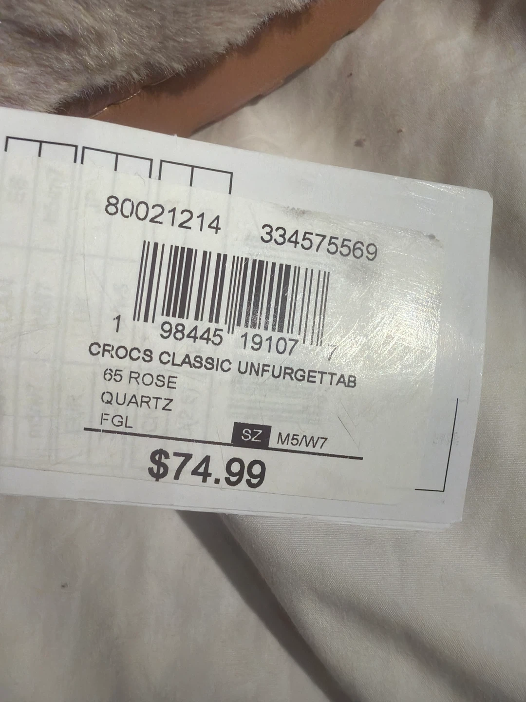 Crocs Classic Fluffy Clog - Light pink womens size 7 - photo 2
