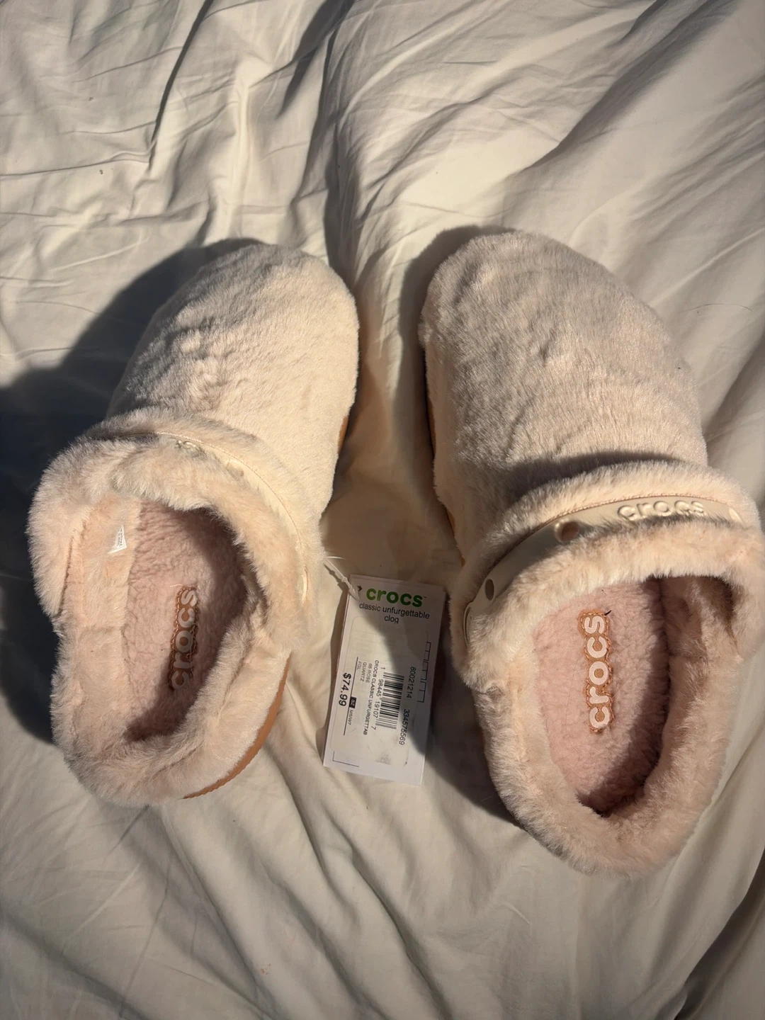 Crocs Classic Fluffy Clog - Light pink womens size 7 - photo 3