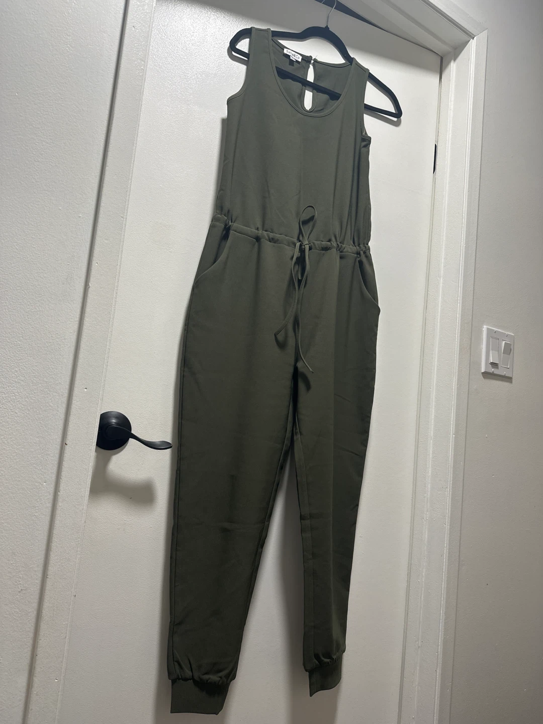 Olive Green Sleeveless Jumpsuit - photo 2