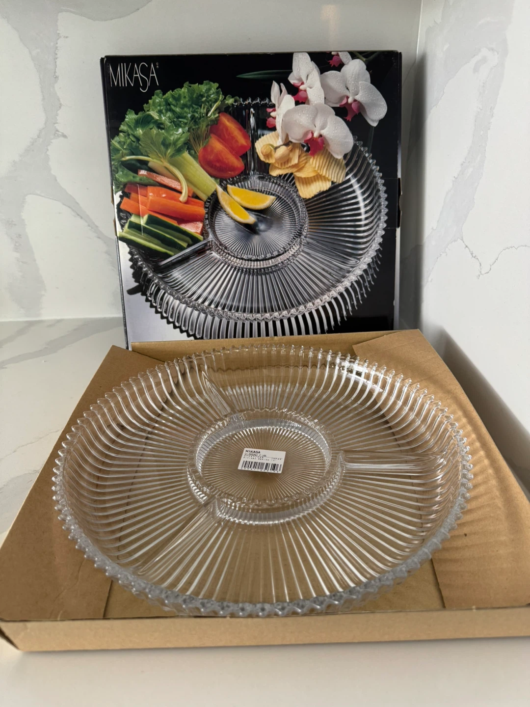 Mikasa Diamond Fire Divided Relish Tray 14 inch - photo 2