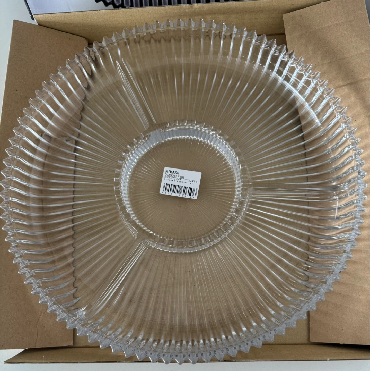 Mikasa Diamond Fire Divided Relish Tray 14 inch - photo 4