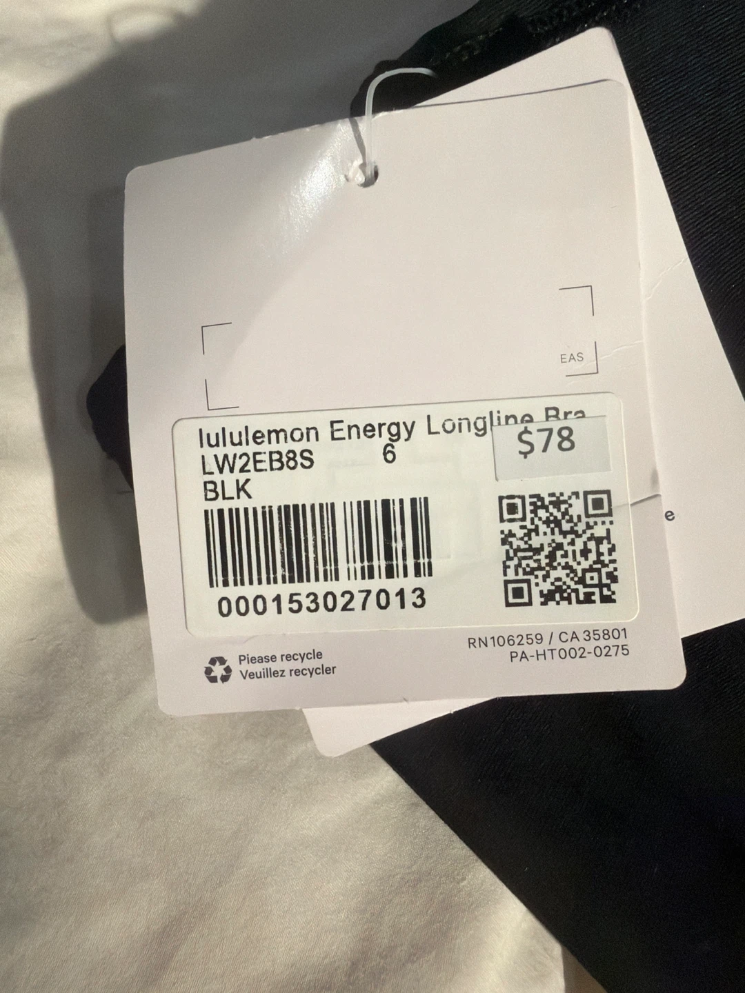 Lululemon Sports Bra Black Size 6 - photo 4