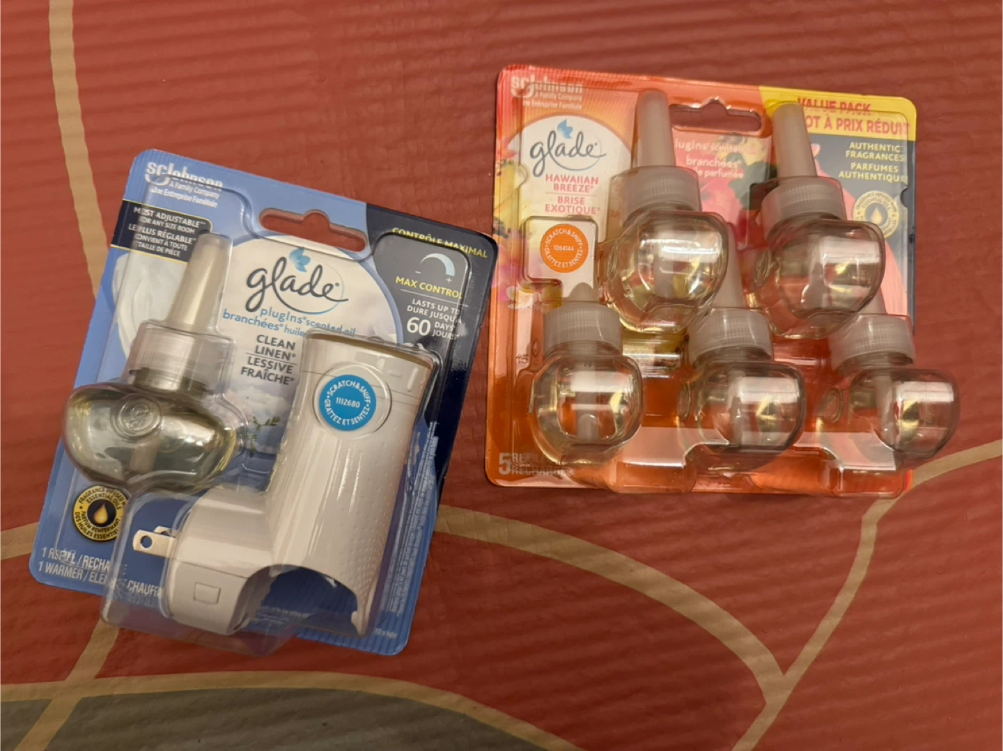 (Set)Glade Plugins Scented Oil Refills - Clean Linen & Hawaiian