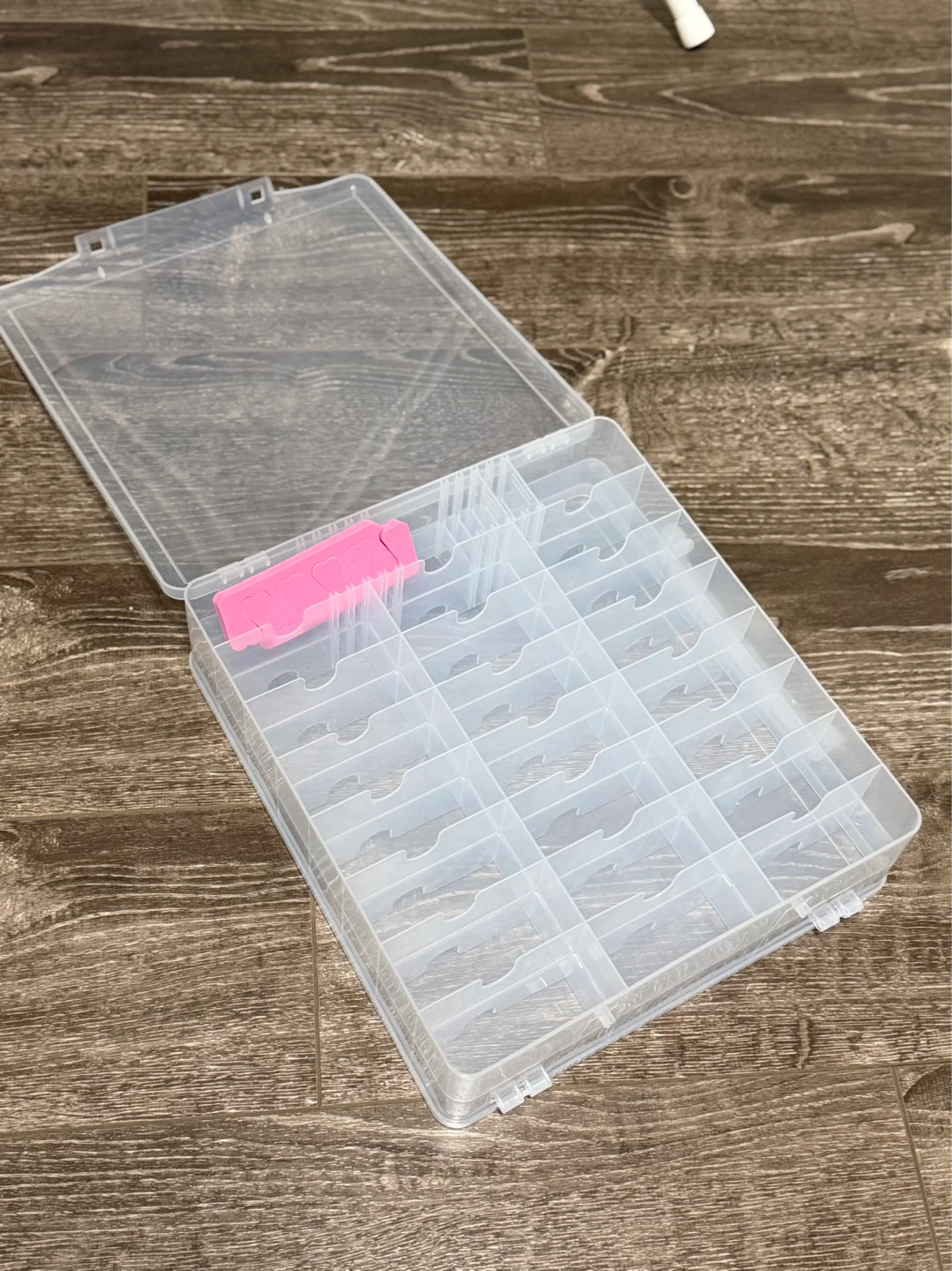 Clear Plastic Double Sided Compartment Organizer Box - photo 2