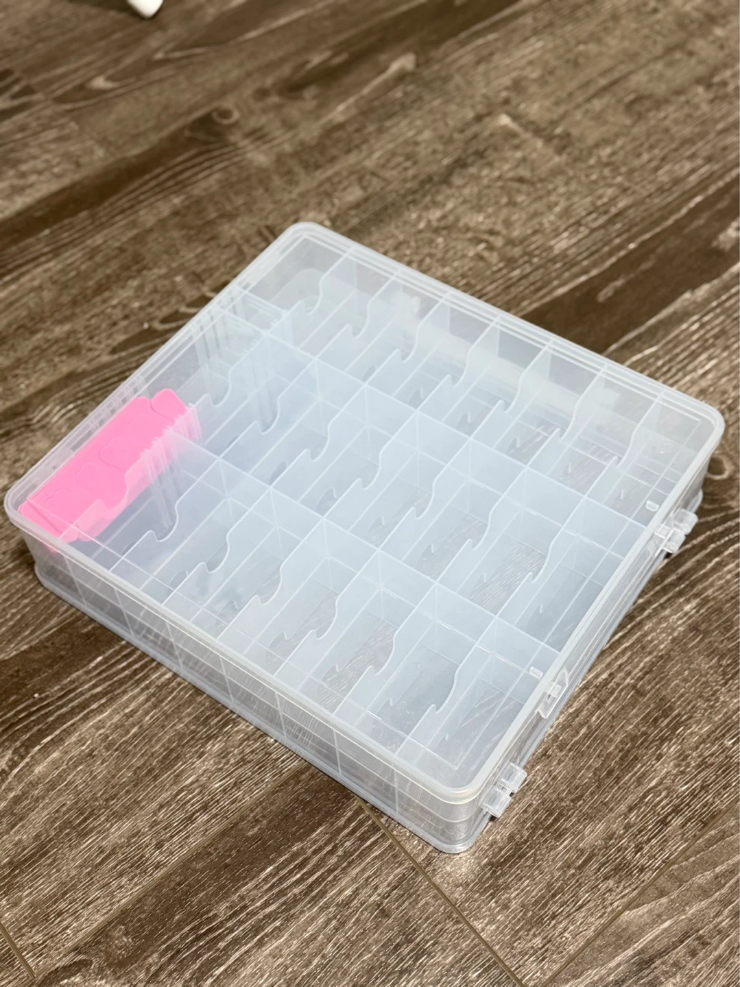 Clear Plastic Double Sided Compartment Organizer Box