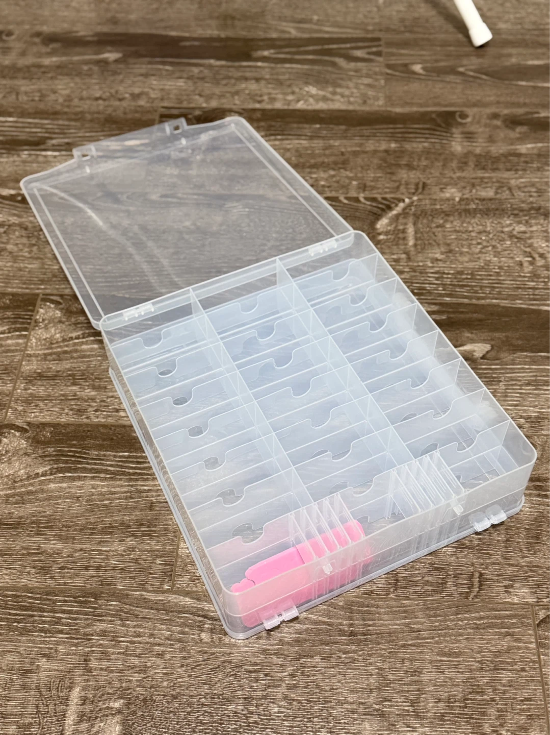 Clear Plastic Double Sided Compartment Organizer Box - photo 3