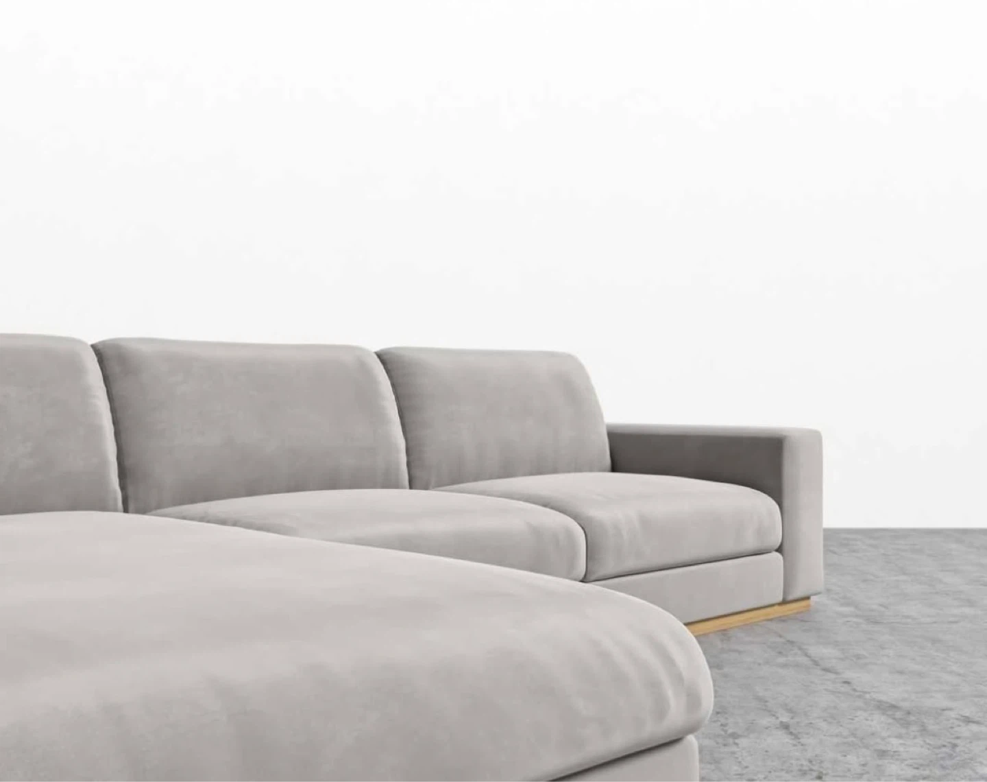 Grey Sectional Sofa with Chaise - photo 4
