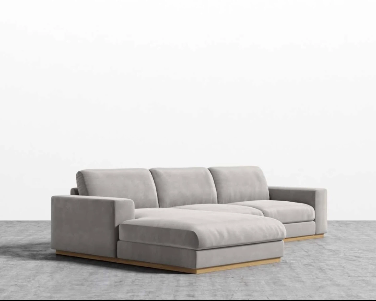 Grey Sectional Sofa with Chaise - photo 2