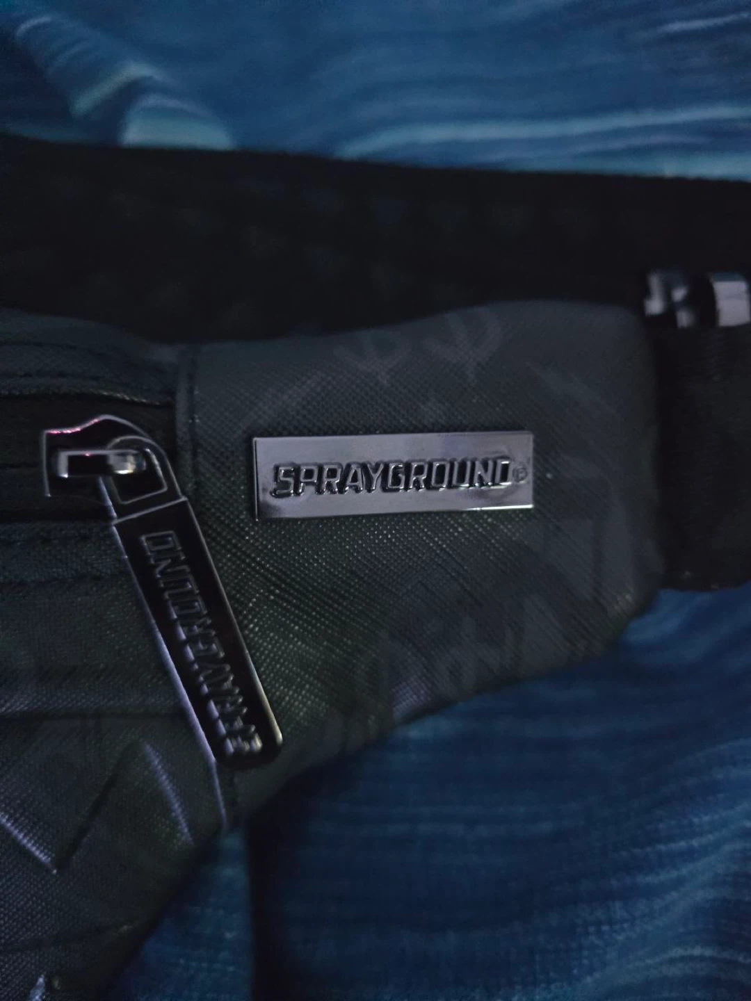 Sprayground Black Monogram Fanny Pack - photo 3