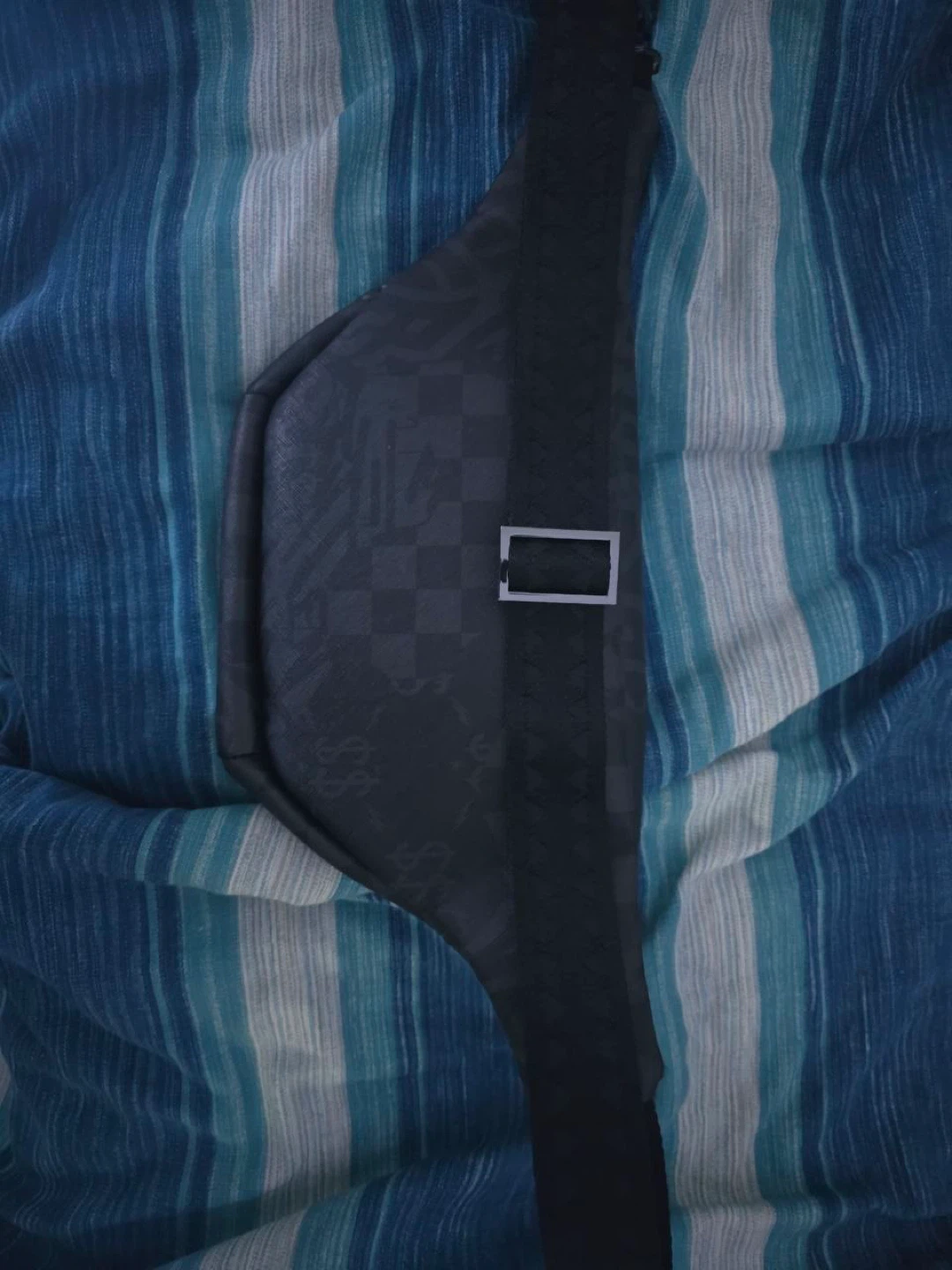 Sprayground Black Monogram Fanny Pack - photo 2