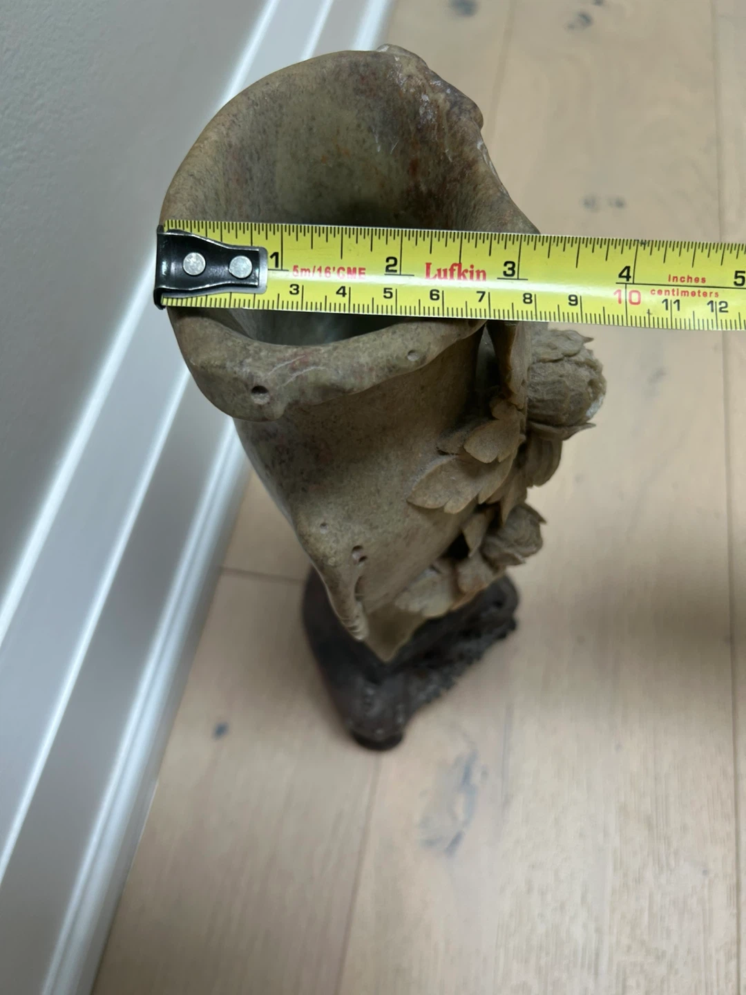 Carved Soapstone Floral Vase - photo 3