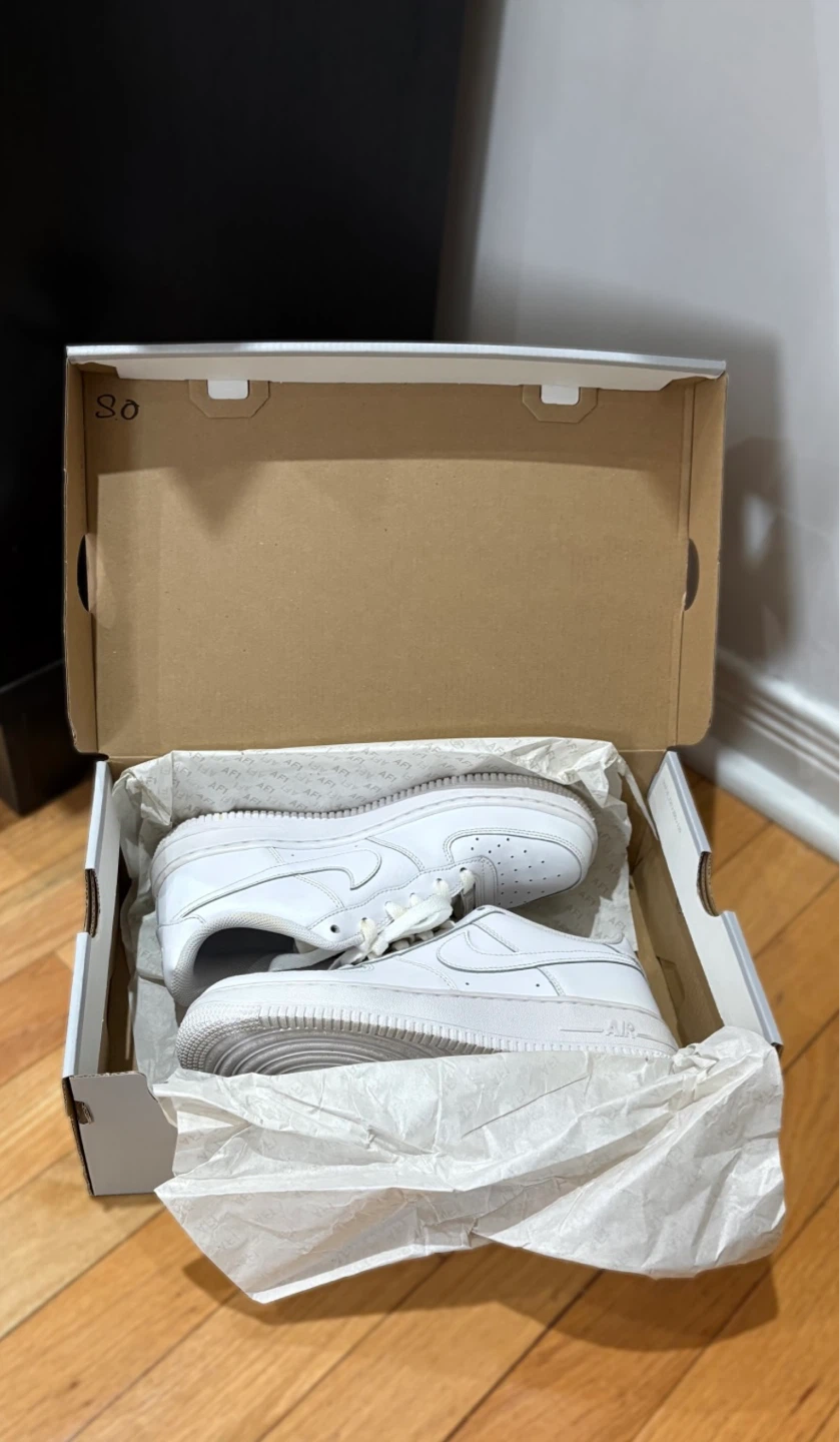 Nike Air Force 1 (GS) White Youth Size 5.5Y Sneakers - photo 5