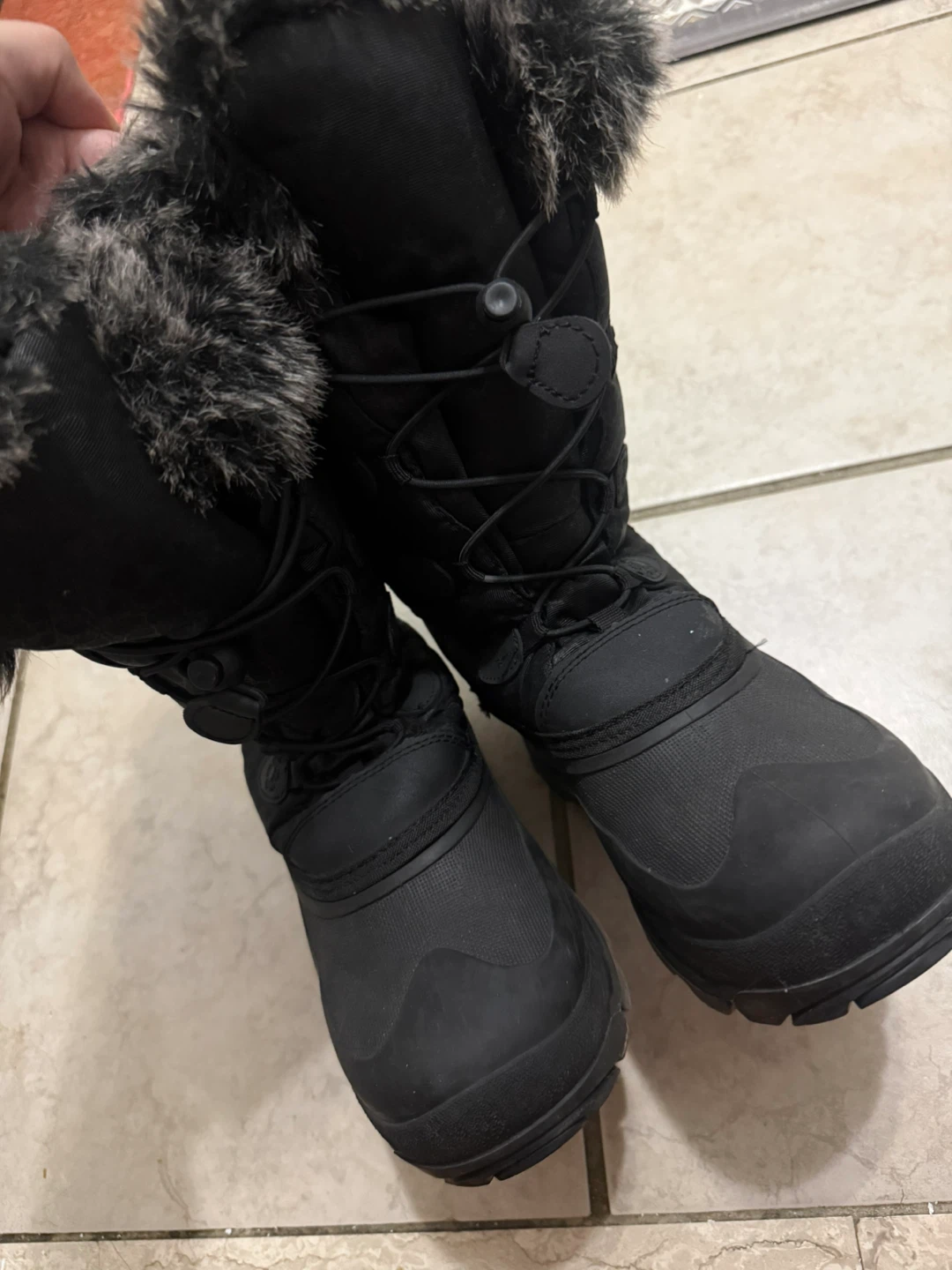 Kamik Black Faux Fur Lined Snow Boots