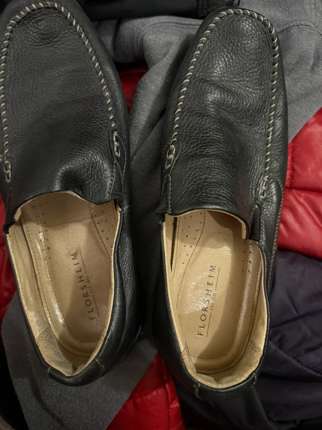 Florsheim Black Leather Loafer Shoes