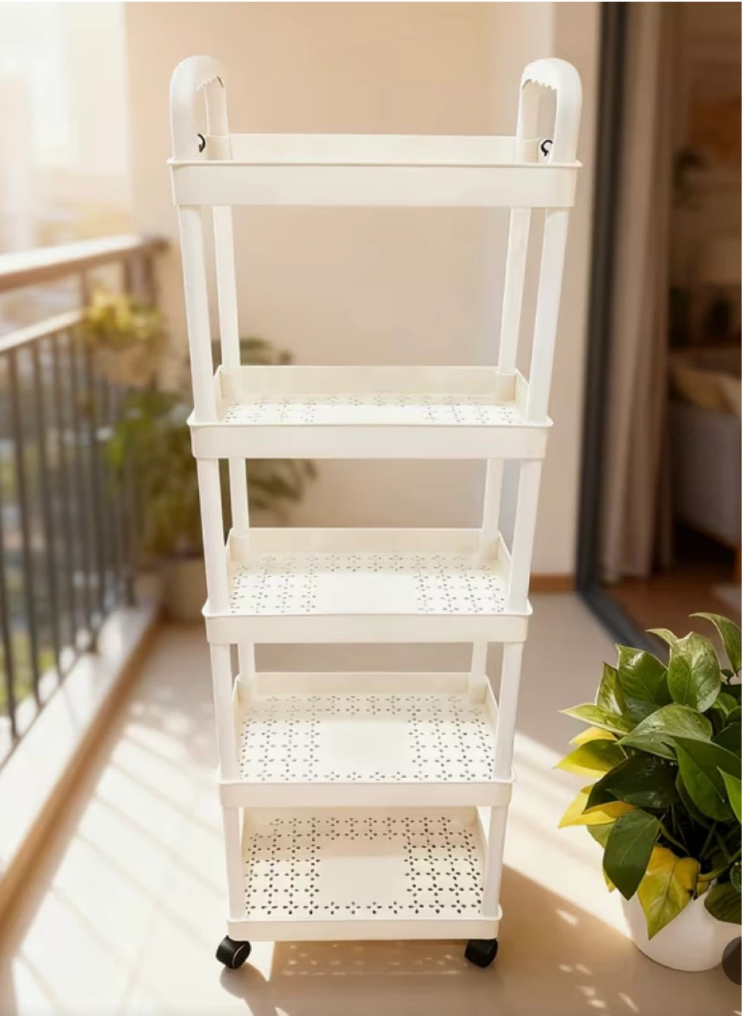 White 3 or 5-Tier Rolling Cart Storage - Brand New - photo 5