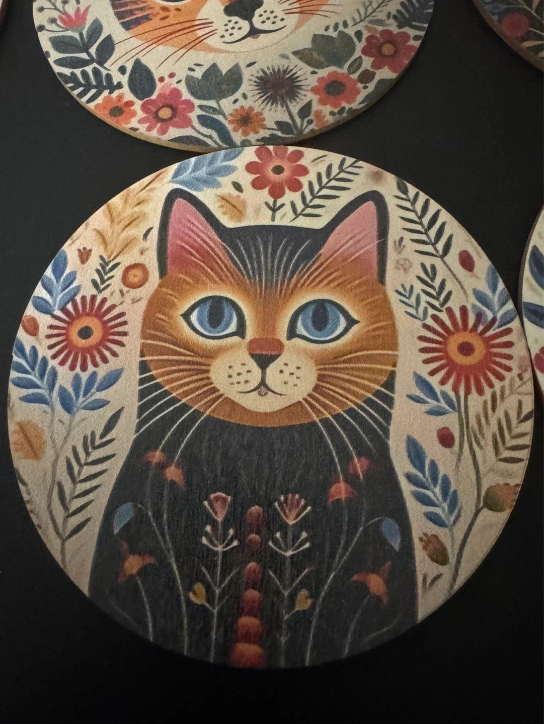 Set of 6 Cat Coasters - Brand new - photo 3