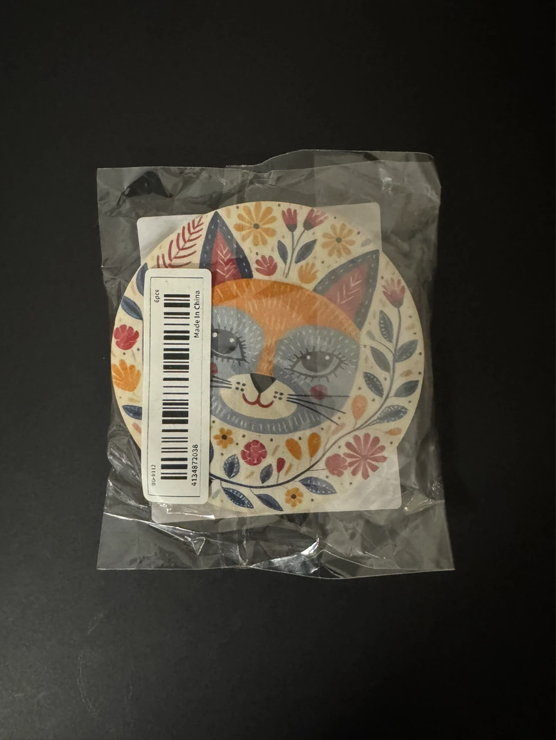 Set of 6 Cat Coasters - Brand new - photo 2